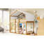 Lit simple superposé en bois avec tente-1525349094