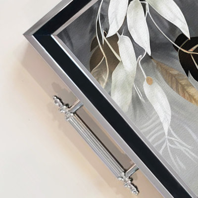 Élégant plateau en verre de 19,7 po x 11,4 po x 1,4 po | Fabrication 100% verre durable | Facile à nettoyer avec un chiffon humide | Idéal pour le service, la présentation décorative et l'organisation | Ajout élégant à la décoration intérieure