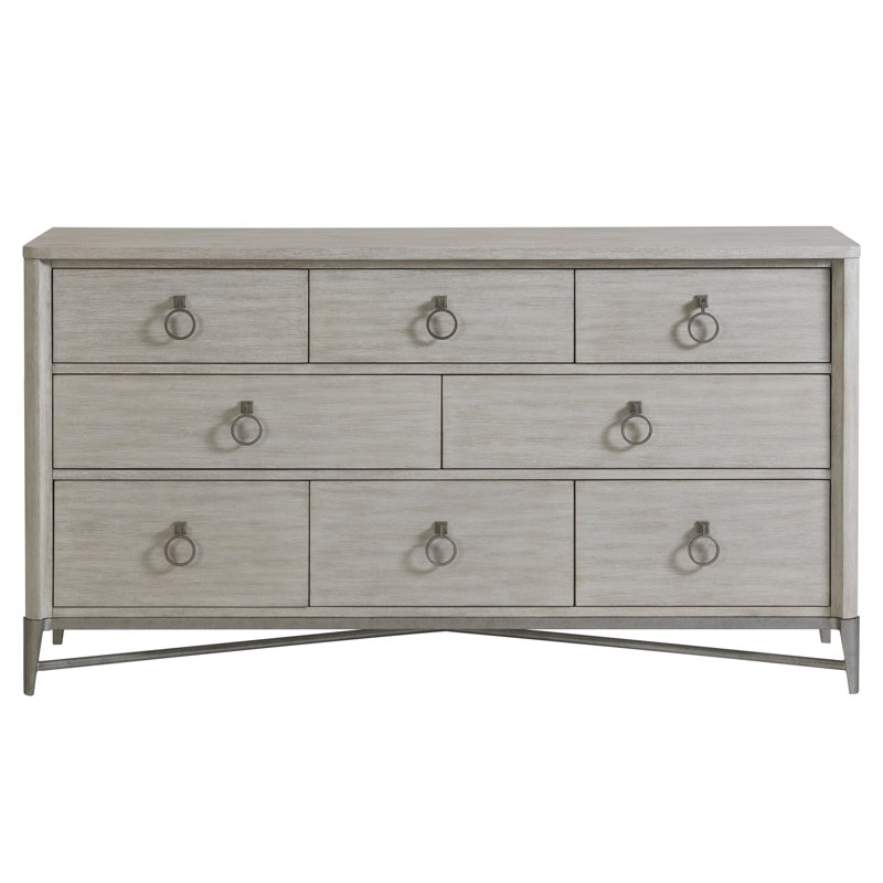 Regan 67" W 8-Drawer Kiln-Dried Dresser, Champagne