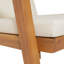 Fauteuils club d'extérieur en bois avec coussins bruns -, eau, siège à lattes ouvertes, capacité de poids de 300 lb, l 26,24 po x P 31,57 po H 2