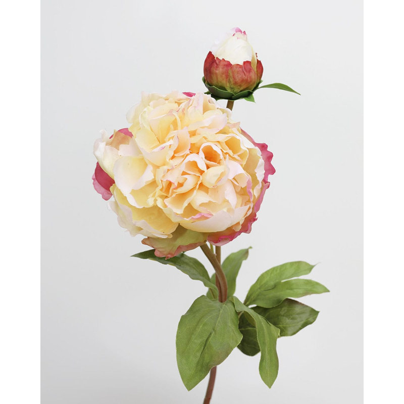 Yellow Peony 19.5", Pink, 21.5" H x 7" W