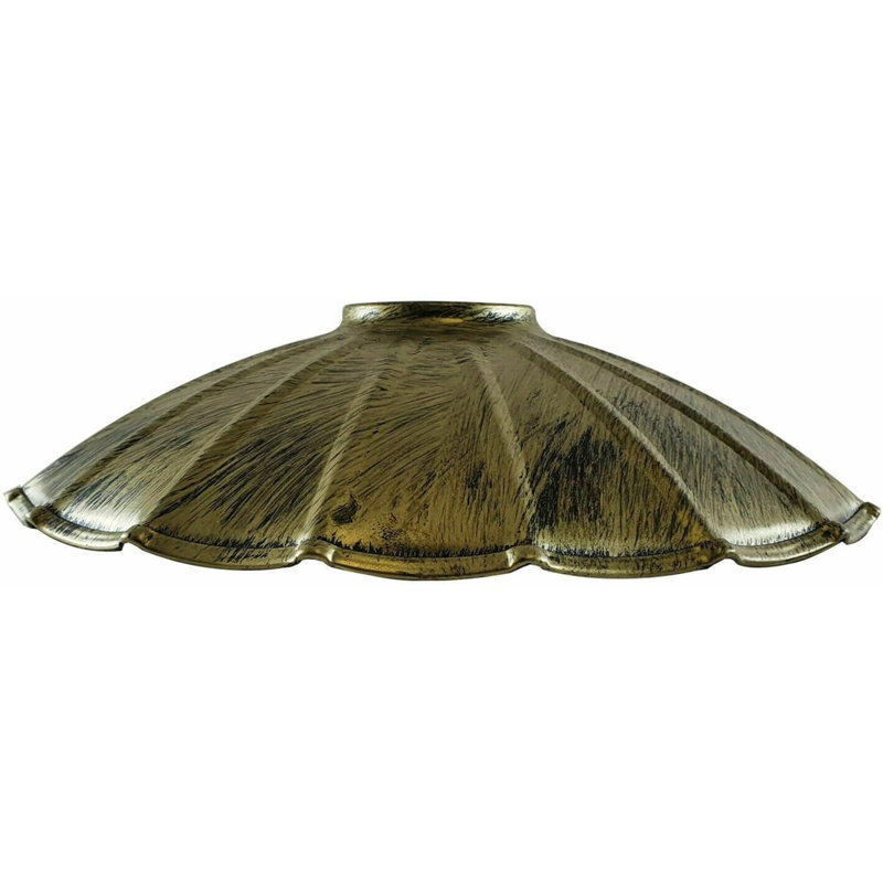 8cm H Metal Empire Lamp Shade, Brushed Brass