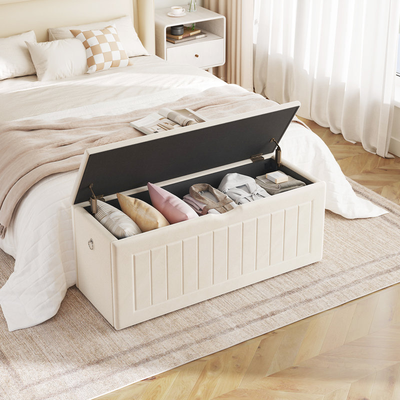 Coffre de rangement pour banc de rangement, Beige