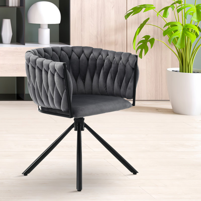 Angelynna 44cm H Tufted Velvet Upholstered Upholstered Back Armchair