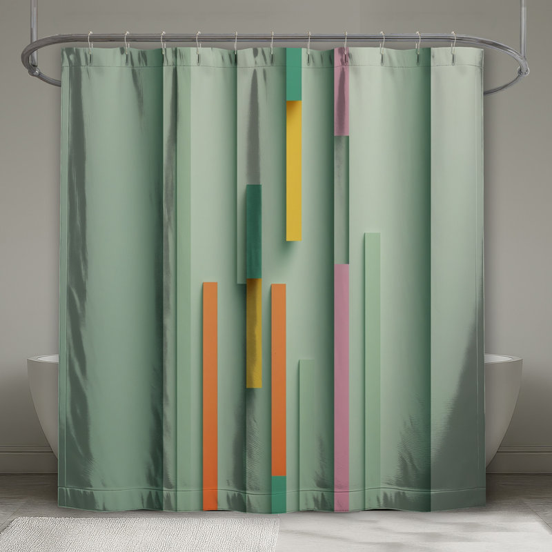 Rideaux de douche à barres verticales, L 70 po x H 93 po