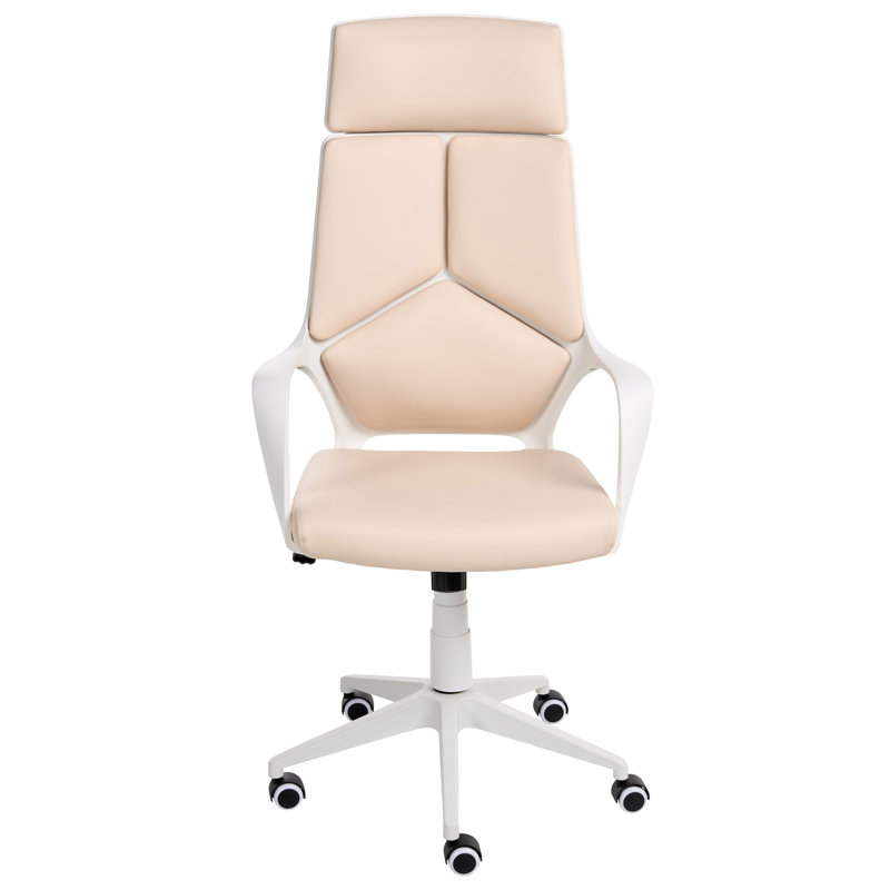 Office Chair with Headrest, Light Beige