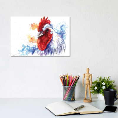 Cock-a-Doodle-Doo 1 Piece Wrapped Canvas Wall Art