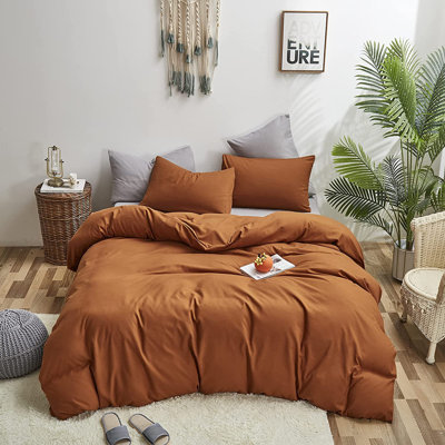 Solid Color Comforter Dark Color 3 PCs Bedding Set Deep Color Bed Comforter Set