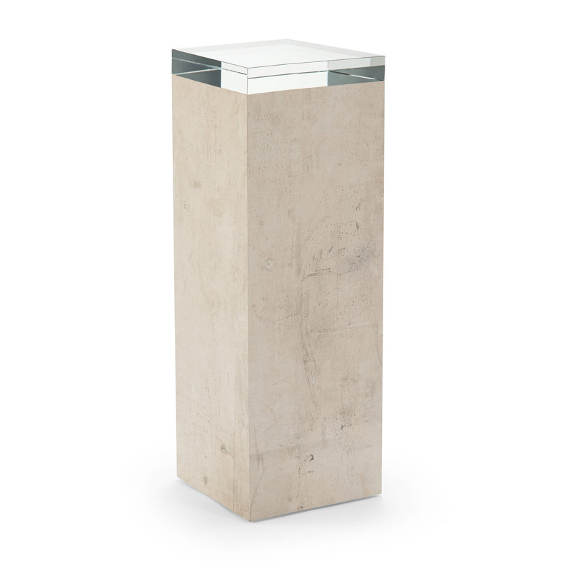 Loftus Pedestal Plant Stand, 35'' H x 11.75'' L x 11.75'' D, Tiza Gesso