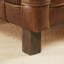 Upholstered Top Grain Leather Armchair