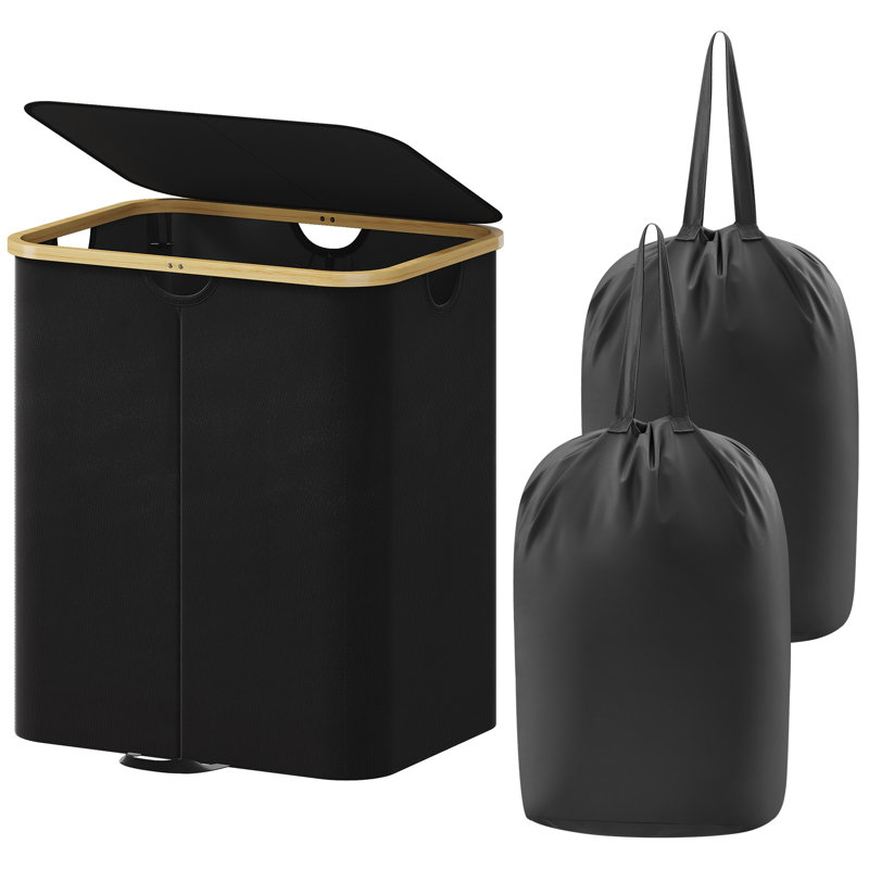 Wood Laundry Hamper, 20.866cm H x 14.961cm W x 23.622cm D