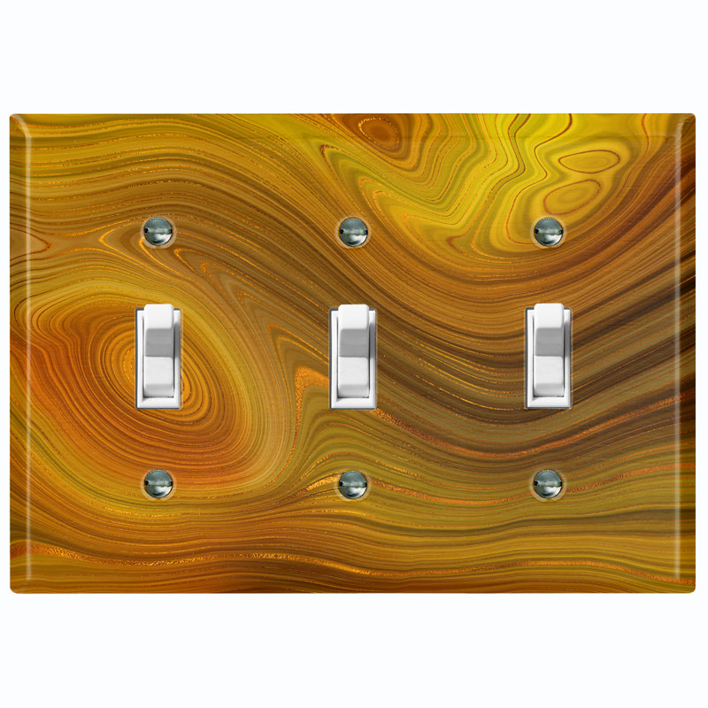 No Subject 3 - Gang Toggle Light Switch Standard Wall Plate