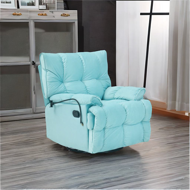 Single Sofa Chair, Cyan Velvet