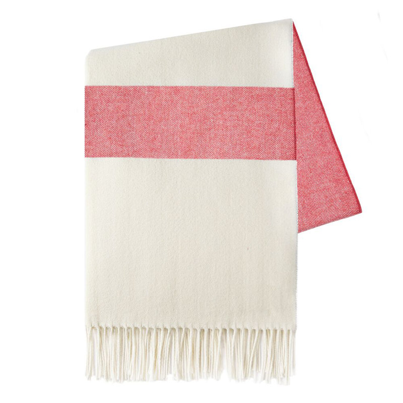Jeté en mélange de coton Sydney, Corail