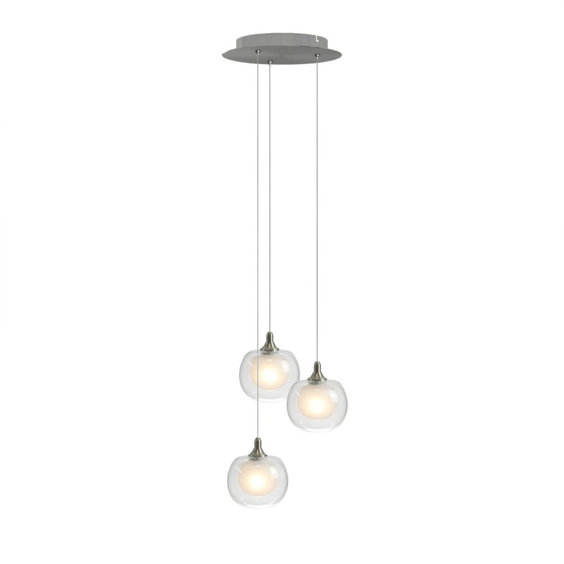 Mission 3 - Light Cluster Globe Pendant, Brushed Nickel