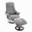 069DR-Ergonomic Recliner Chair With Ottoman, Modern 360° Swivel Lounge Chair With Footstool, Chenille Fabric, 5 Point Vibration Massage, Seat Heating & 140° Adjustable Backrest For Home Office, Grey-1760851739