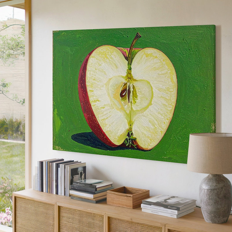 Art graphique sur toile, fond de pomme, H 30 po x l 30 po