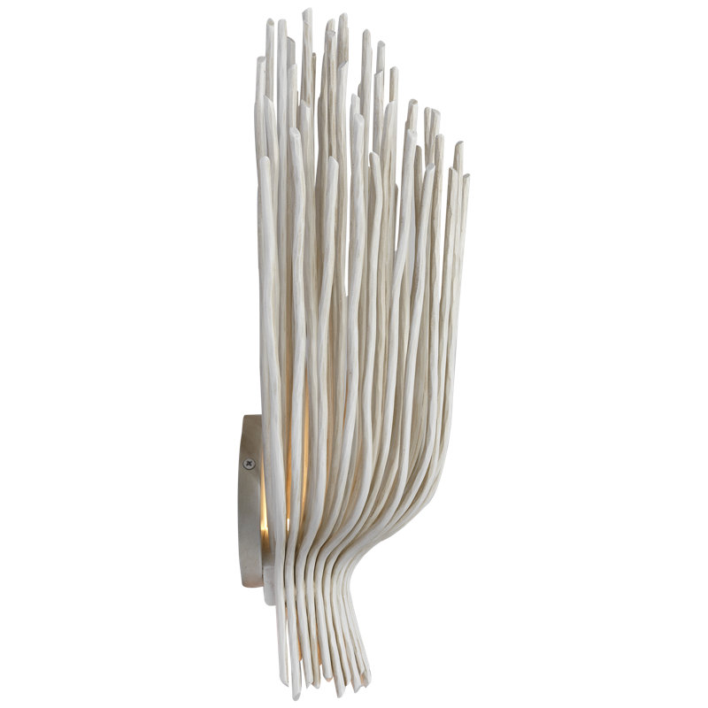 Chapman & Myers Astra 17" Sculpted Sconce, Waxed Plaster