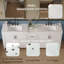 Meuble-lavabo double 84 po avec comptoir en quartz, lavabos en céramique et tiroirs à fermeture en douceur pour salles de bain modernes et efficaces-637227607
