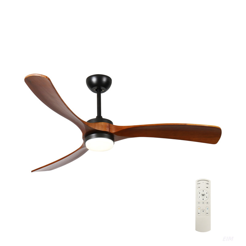 52 "3 solid manufactured wood leaf ceiling fan lights, 60.02" Wide