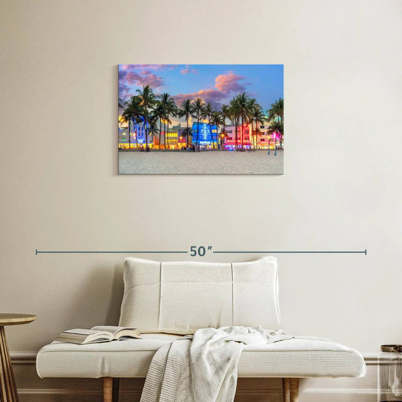 Nicci Ocean Drive Miami Sunset, H 20 po x l 30 po