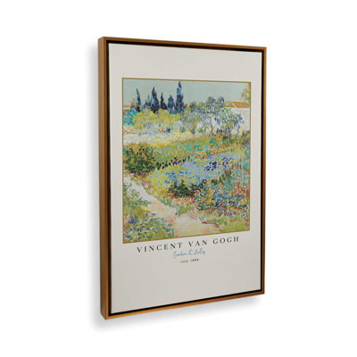 Van Gogh's Garden at Arles v3, reproduction sur toile dans un cadre