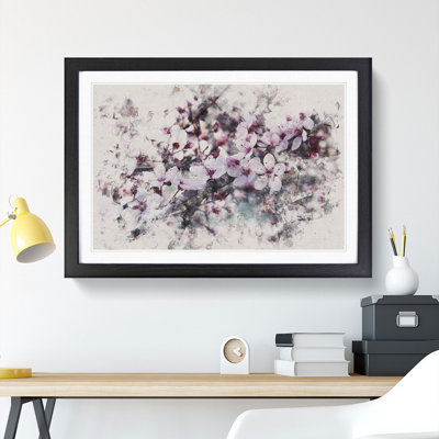 Pink Cherry Blossom Flowers Vol.8 - Picture Frame Graphic Art