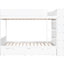 Lit superposé blanc avec tiroirs et armoire pour plus de rangement - confortable, sécuritaire, pleine sur plusieurs tiroirs, maximise l'espace de vie