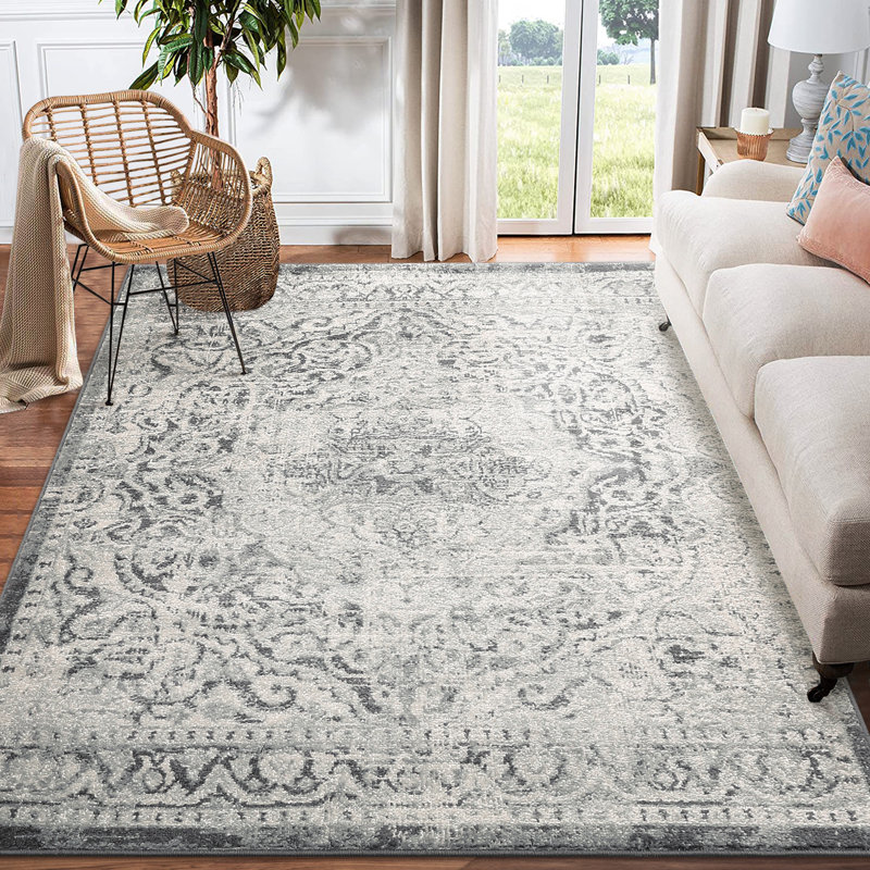 Tapis d'intérieur épais à motif floral d'intérieur Wilton, Rectangle 8 pi 9 po x 12 pi 2 po