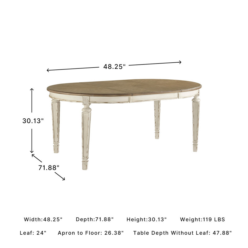 Azil 71.88 " Extendable Round and Oval with Solid Wood Base Dining Table