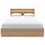 Harlow Queen Size Slatted Bedframe and Headboard with Integrated Light-812875425