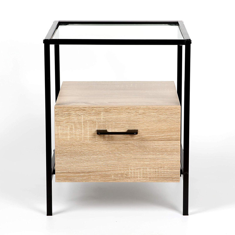 Nadia 40cm W Metal Bedside Table