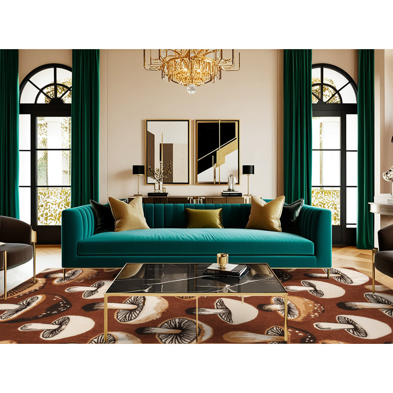  Tapis lavable à boutons et légumes, Rond 3 pi