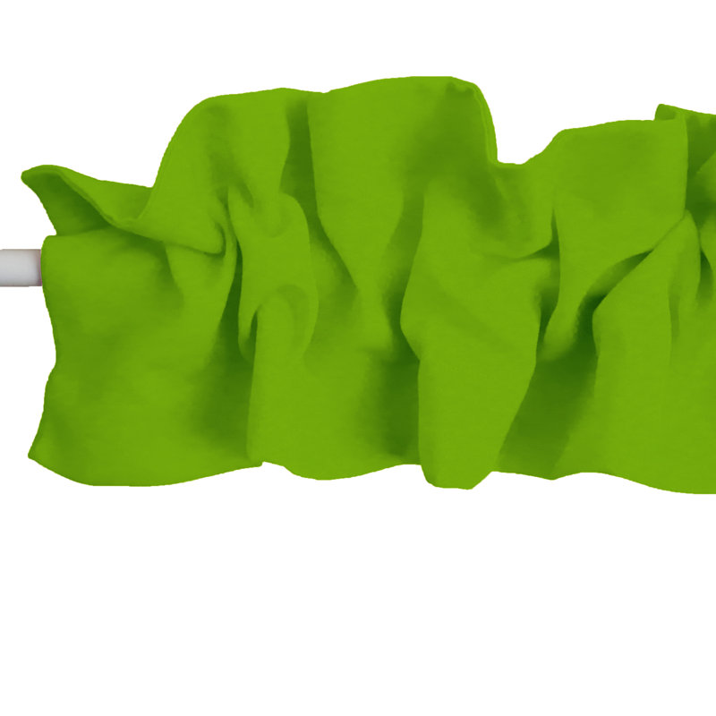 Window Valance, 72" W x 7" L, Lime Green