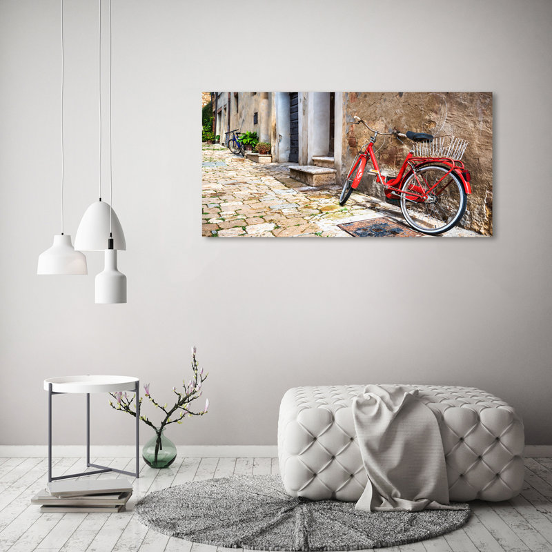 Red Bicycle - Wrapped Canvas Print