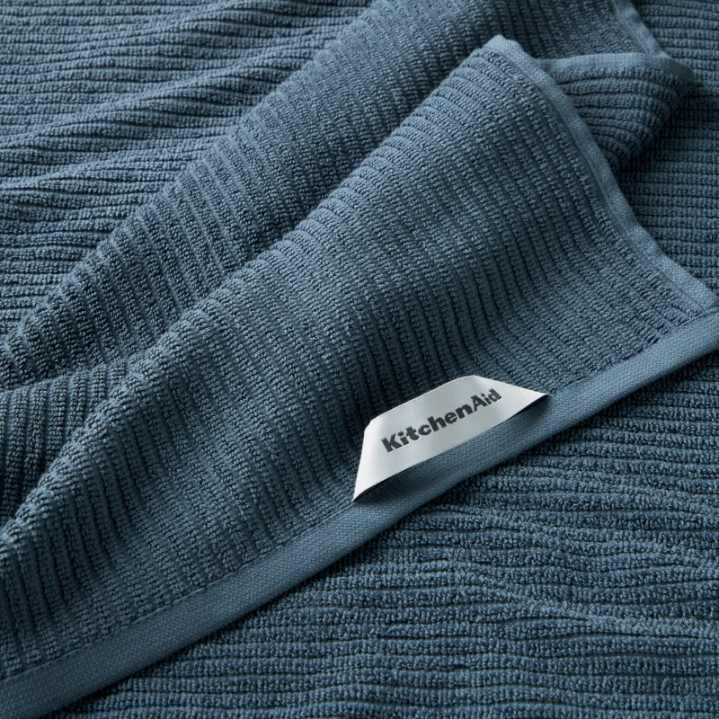 KitchenAid Micro Rib Striped Linen Set, Agave