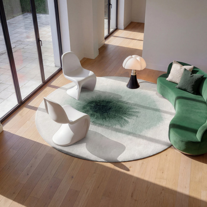 Meditation Drop Green Day Recycled P.E.T Area Rug, Rectangle 240 x 240 cm