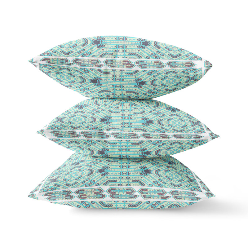 Coussin en suède avec fermeture à glissière Wreath Palace, 16 po x 16 po, Vert