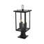 Marshall 9 Inch Outdoor Post Light in Black