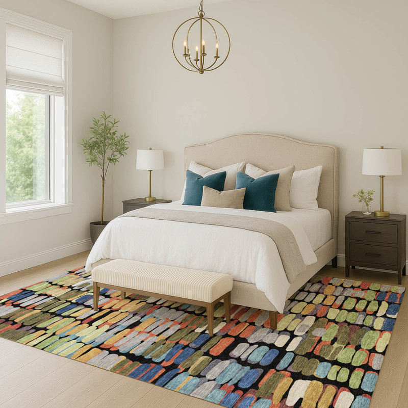 Machine Washable Indoor/Outdoor Chantille ACN2349 Abstract Rug, Rectangle 8' x 10'