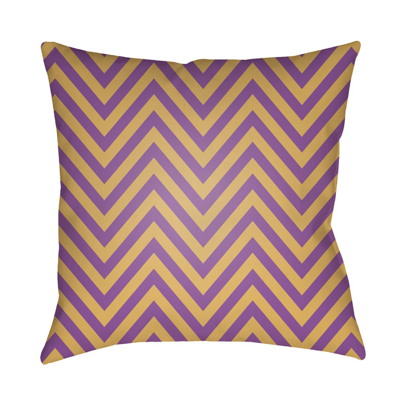 Indoor/Outdoor Throw Pillow, 18" H x 18" W x 4" D, Purple
