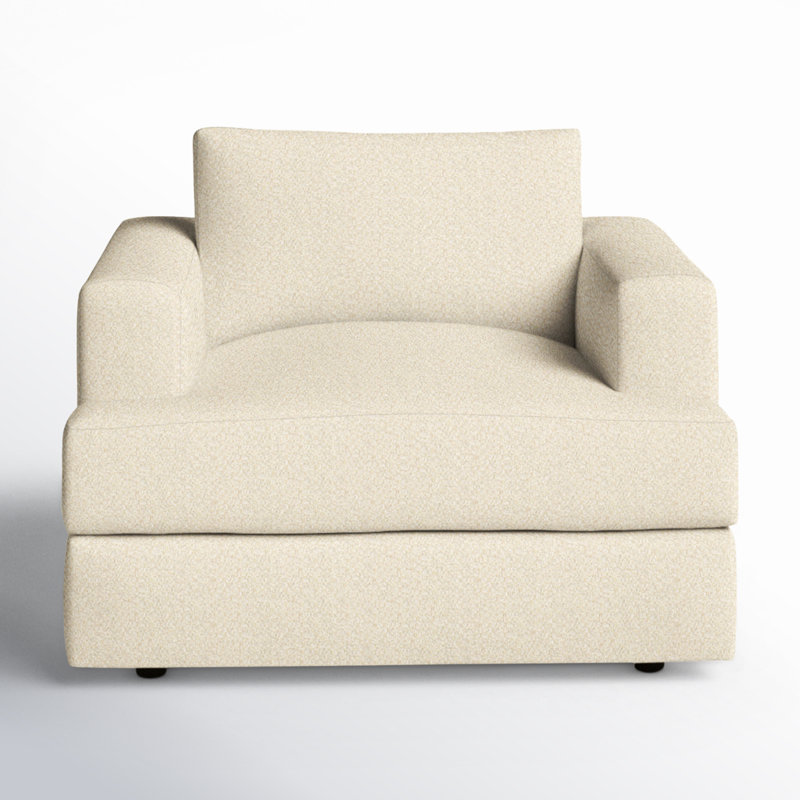 Cayden Upholstered Chair And A Half, Davis Pearl Performance Bouclé