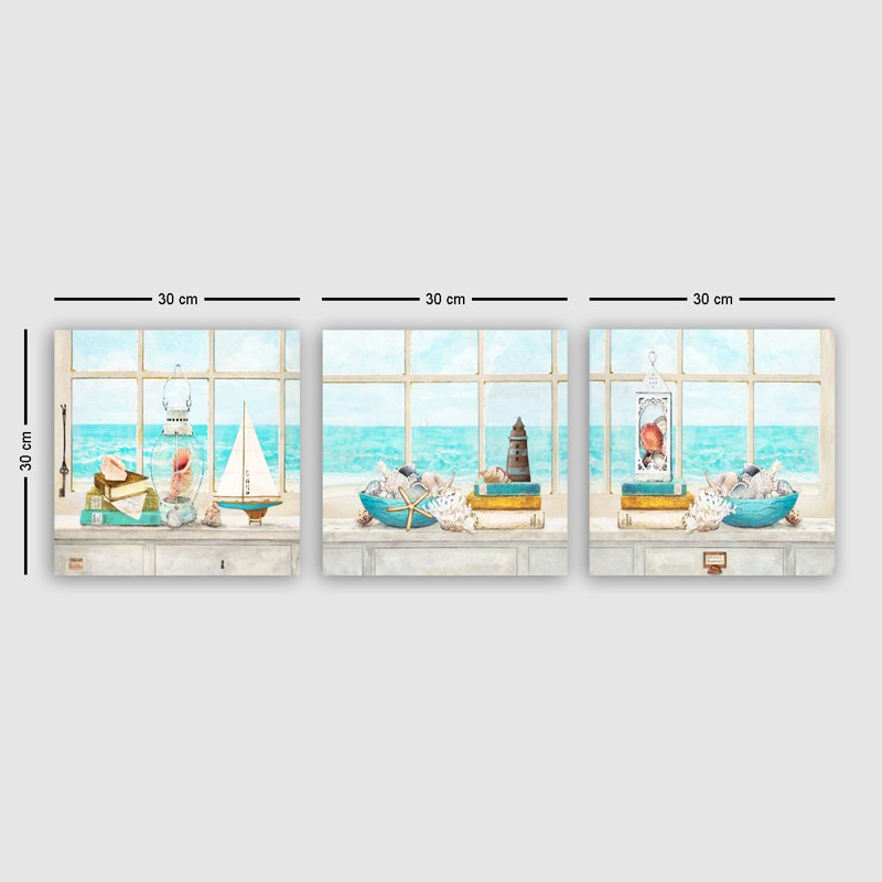 3 Piece Wrapped Canvas Panoramic Graphic Art Print Set
