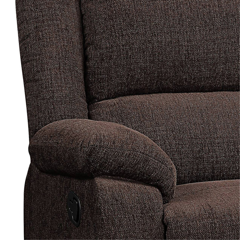 Fauteuil inclinable brun avec accoudoirs coussinés