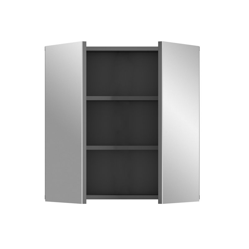 Pavesi 60mm W 60mm H Wall Medicine Cabinet Mirror 3 Adjustable