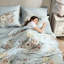 Ensemble de literie 7 pièces bleu pâle à motif floral vintage pour lit double, en microfibre, très chaude, facile d'entretien.