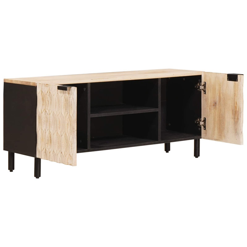 Unfinished TV Stand for TVs up to 88", White Wash 