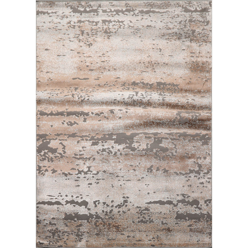 Tapis oriental beige crocheté / crocheté Rinaldo