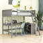 Wood Loft Bed with Desk and Shelves-70556376-123247229