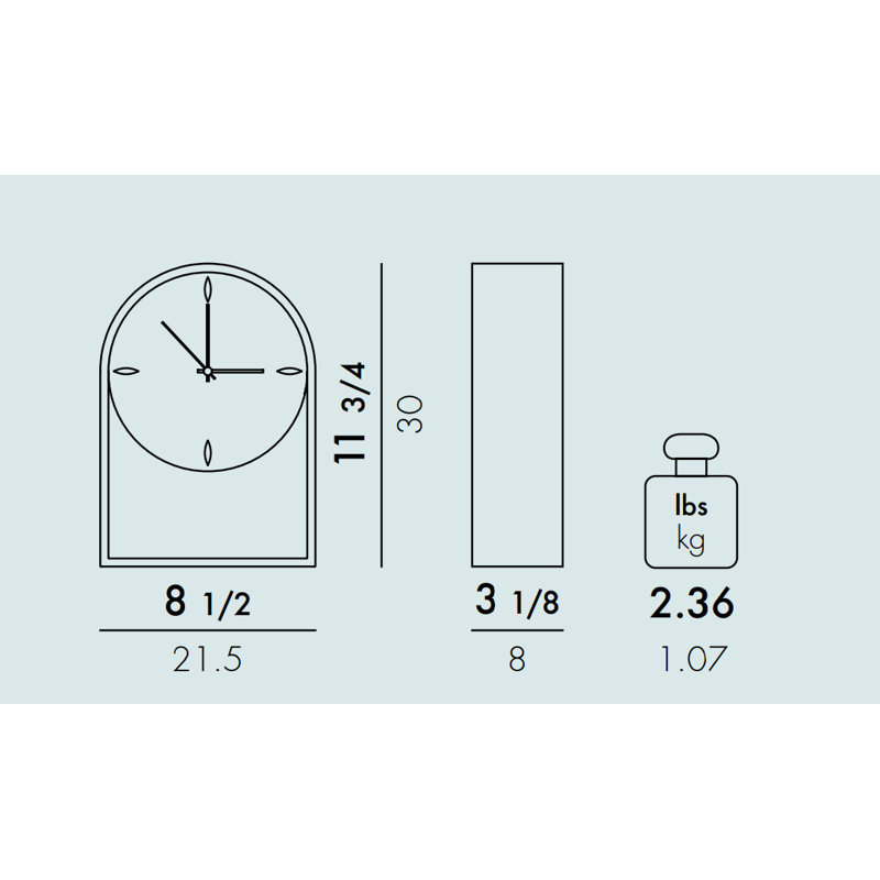 Air Du Temps Mechanical Clock, Crystal/Black